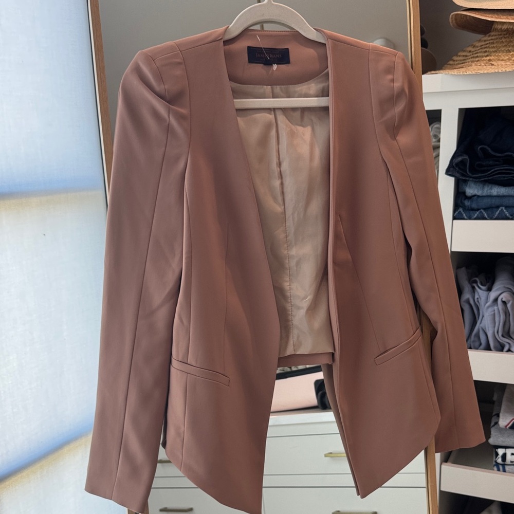 James Jeans Dusty Rose Open-Front Blazer
